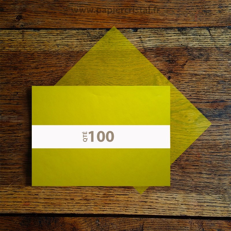 Feuilles papier cristal couleur jaune A4 210 x 297 mm