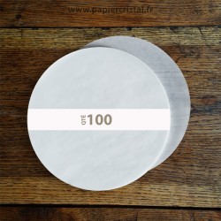 Disques ronds en papier cristal de diamètre 280 mm – 100 unités – image produit