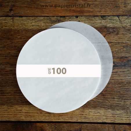 Disques ronds en papier cristal de diamètre 280 mm – 100 unités – image produit