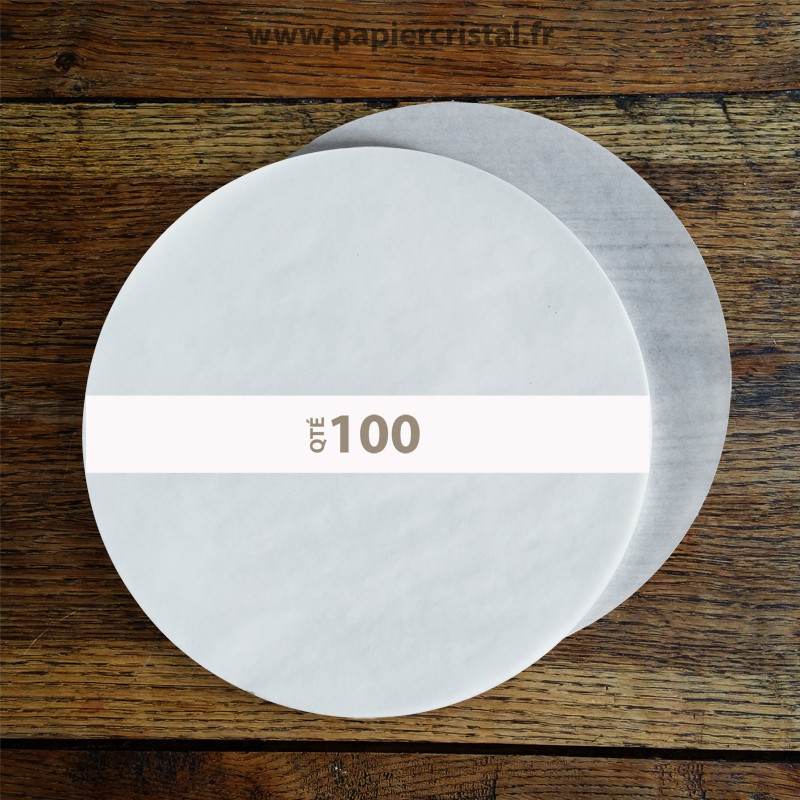 Disques ronds en papier cristal de diamètre 320 mm – 100 unités – image produit