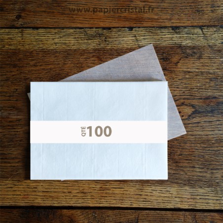 Feuilles papier cristal gaufré toile A4 210 x 297 mm – 100 unités – image produit