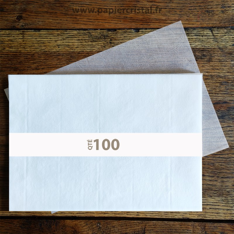 Feuilles A3 en papier cristal gaufré avec motif toile