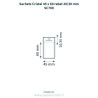 Sachets Cristal 45 x 60 mm – rabat 20 à 30 mm – 100 unités – schéma avec côtes