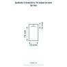 Sachets Cristal 53 x 78 rabat 14 mm – rabat 14 mm – 100 unités – schéma avec côtes