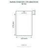 Sachets Cristal 125 x 170 mm – rabat 20 mm – 100 unités – schéma avec côtes