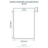 Sachets Cristal 165 x 215 mm – rabat 20 mm – 100 unités – schéma avec côtes