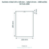 Sachets Cristal 135 x 185 mm – rabat 10 mm – 100 unités – schéma avec côtes