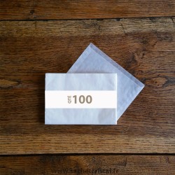 Pochettes cristal 145 x 95 rabat 10 mm