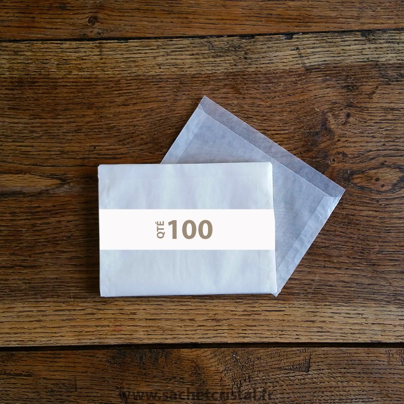 Pochettes cristal 155 x 105 rabat 10 mm