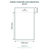 Sachets Cristal 230 x 325 mm – rabat 50 mm – 25 unités – schéma avec côtes
