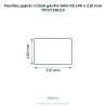 Feuilles papier cristal gaufre toile pour savon artisanal 120 x 180 mm – 100 unités – schéma avec côtes
