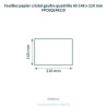 Feuilles papier cristal gaufré lin A5 148 x 210 mm – 100 unités – schéma avec côtes