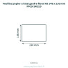 Feuilles papier cristal gaufré motif ver à soie A5 148 x 210 mm – 100 unités – schéma avec côtes