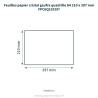 Feuilles papier cristal gaufré lin A4 210 x 297 mm – 100 unités –  – schéma avec côtes