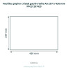 Feuilles papier cristal gaufré toile A3 297 x 420 mm – 100 unités – schéma avec côtes