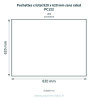 Pochettes cristal 820 x 620 mm sans rabat - 1 unité – schéma avec côtes