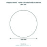 Disques ronds en papier cristal de diamètre 300 mm  – 100 unités – schéma avec côtes