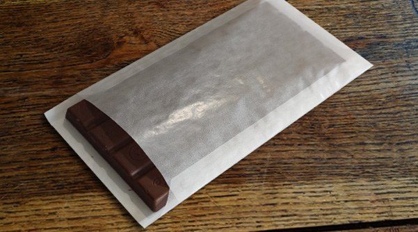 emballage sachet cristal tablette chocolat